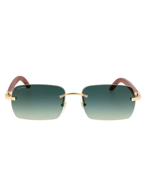 Cartier Ct0009cs Sunglasses In Green For Men Lyst