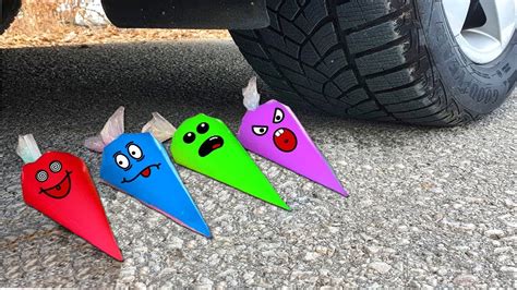 Crushing Crunchy Soft Things By Car Experiment Car Vs Slime Piping