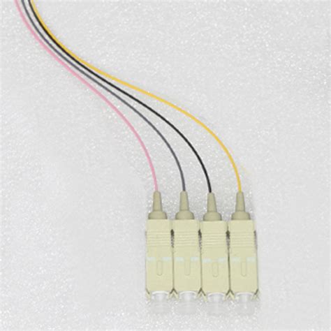 4 Fiber SC UPC Color Coded Pigtails OM2 50 125 Multimode