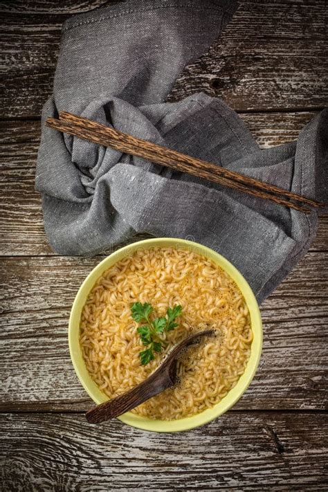 Instant Noodles With Spicy Spices Stock Photo Image Of Fast View