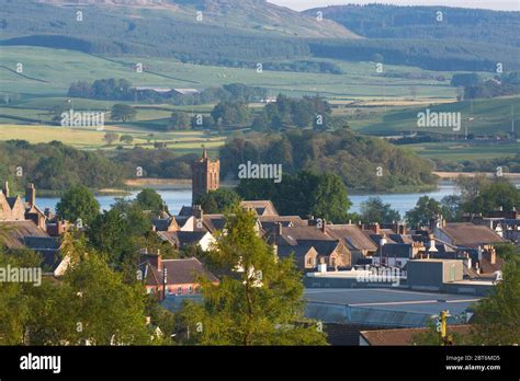 Castle Douglas and Fullarton Theatre with Carlingwark Loch view Stock ...