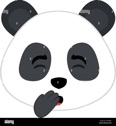 Vector Emoticon Illustration Of The Face Of A Cartoon Panda Bear