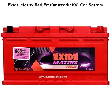 Exide Matrix MTREDDIN100 100Ah Car SUV Battery At Rs 16118 Exide