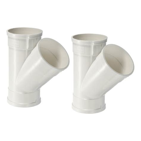 Uxcell Duct Hose Connector 3 Ways Wye Pipe Splitter 4 Inch White 2 Pack