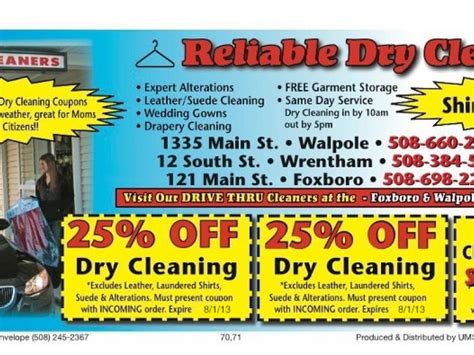 Printable Dry Cleaning Coupons