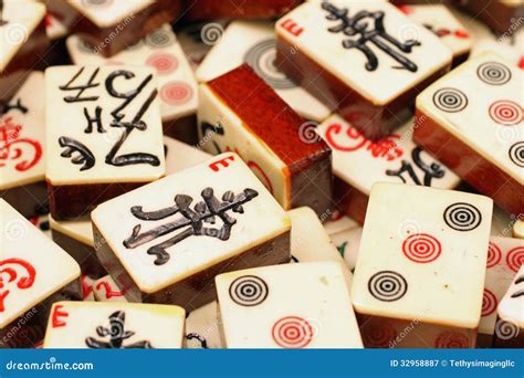 Mahjongg Pieces stock image. Image of pieces, japanese - 32958887