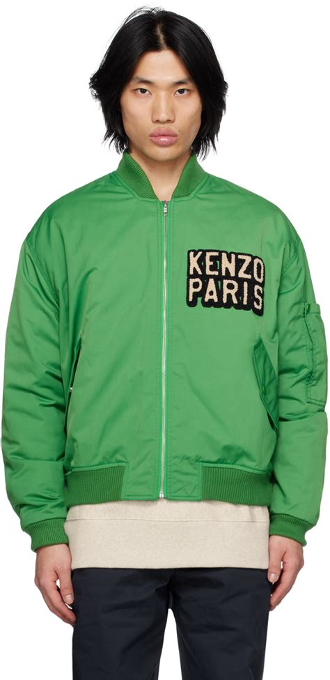 Kenzo Green Kenzo Paris Elephant Bomber Jacket Kenzo