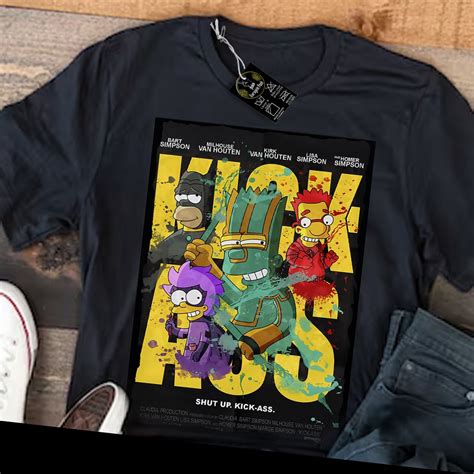 Camiseta Algod O Unissex Kick Ass Camisa Kick Ass Os Simpsons Shopee