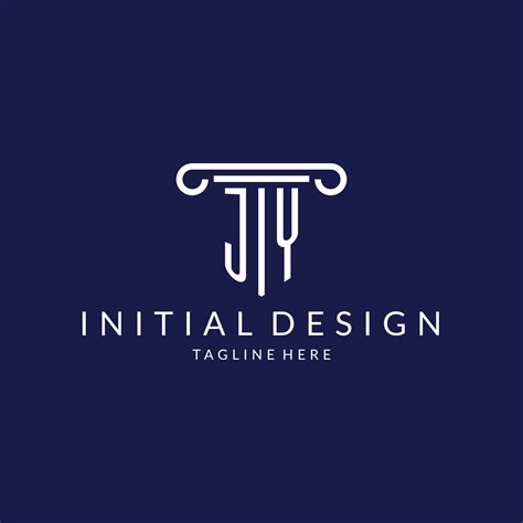 Jy Logo Monogram With Pillar Shape Designs Vector Art At Vecteezy