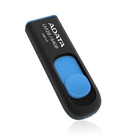 Adata 64gb Uv128 Dashdrive Usb 30 Flash Drive Blue Auv128 64g Rbe