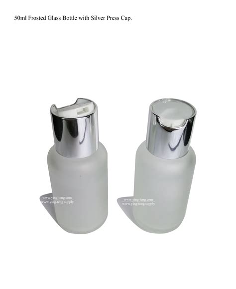 Ml And Ml Frosted Glass Bottle With Silver Press Cap Bottles