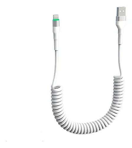 Cable Pd Usb Tipo C A Iphone Espiral Resorte Retractil M Color