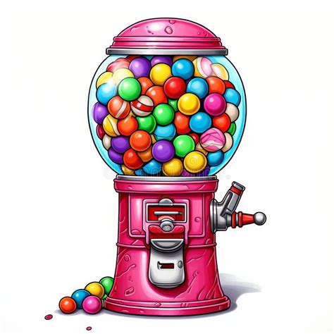 Beautiful Gumball Machine Clipart Illustration Stock Illustration