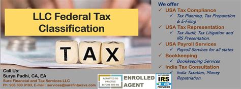 Llc Federal Tax Classification Surya Padhi Ea