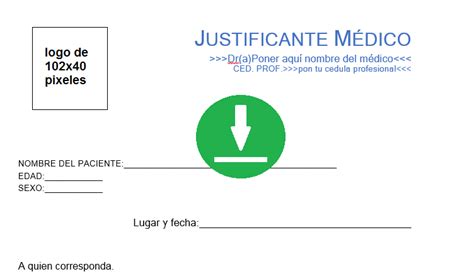 Descargar Formato De Justificante Médico Editable En Word Hr