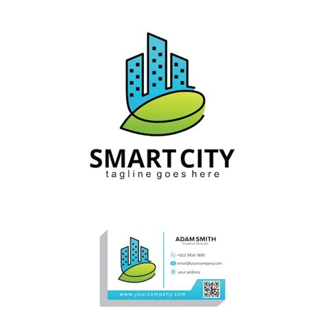 Premium Vector | Smart city logo design template