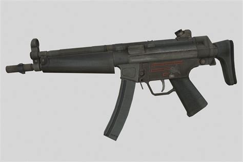 D Model Mp Submachine Gun Cgtrader