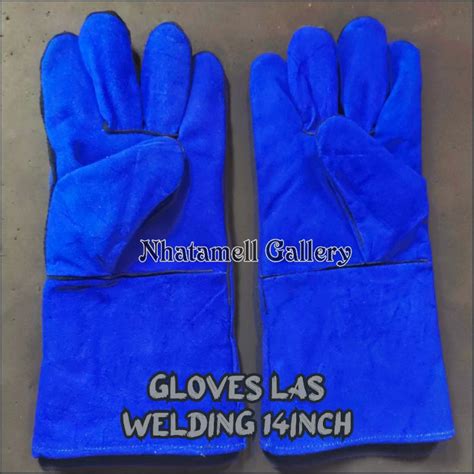 Jual Sarung Tangan Las Welding Inch Kulit Gloves Safety Anti Panas