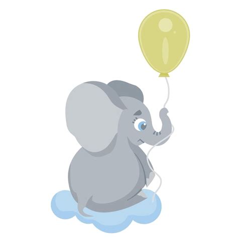 Elefante Lindo En Estilo De Dibujos Animados En La Ilustraci N De