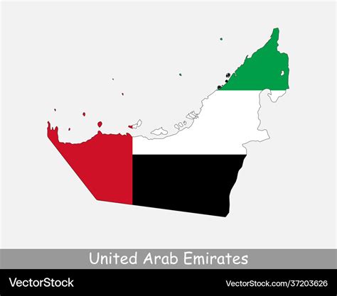 United Arab Emirates Map Vector Map Of Uae In Middle East Country Stock