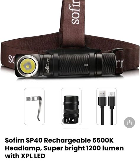 Sofirn Sp Rechargeable K Headlamp Super Bright Lumen With