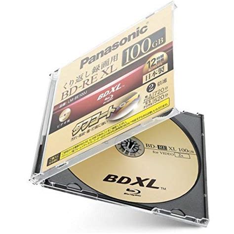 Panasonic Blu Ray Bd Re Xl Rewritable Bdxl Disk 100 Gb 2x Speed Triple