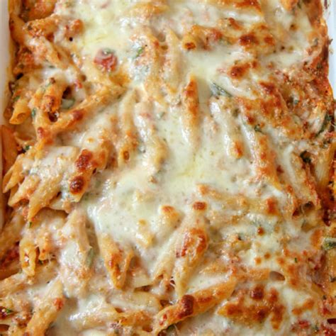 Easy Baked Ziti with Spinach Recipe - Cooked by Julie