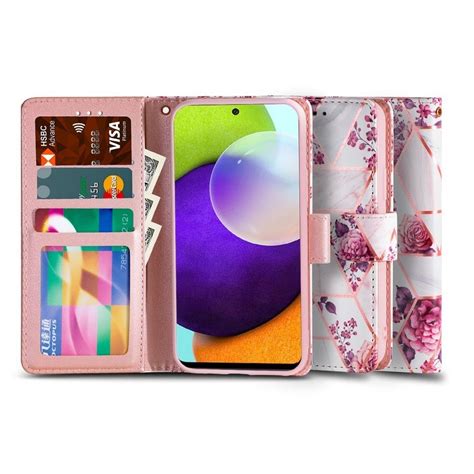 Etui Wallet Do Samsung Galaxy A52 LTE 5G Floral Rose TECH PROTECT