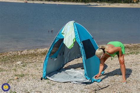 Mature Hottie Beth Strips On The Beach And Fingers Her Hairy Cunt CoedCherry