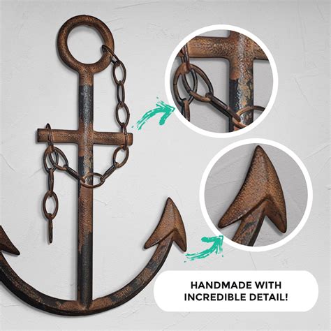 Navy Anchor Wall Decor | FREE 2 Day Shipping + Hassle-Free Returns – Wall Charmers