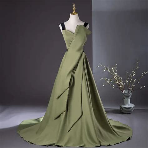 Chic Beautiful Sage Green Prom Dresses 2024 A Line Princess Square