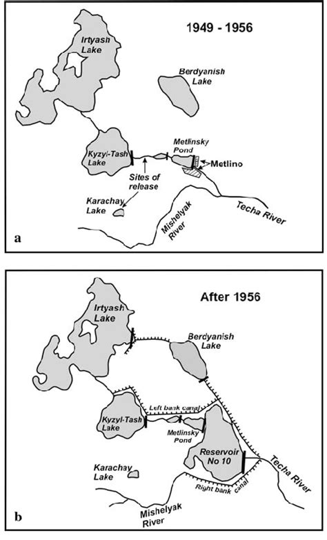 Illustration Of The Upper Reach Region Of The Techa River In The Period