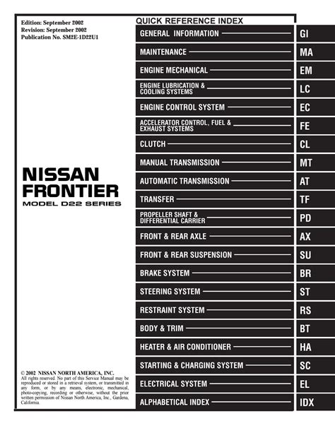 Nissan Frontier Owners Manual