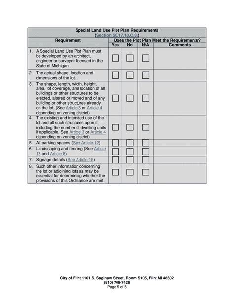 City Of Flint Michigan Application For Special Land Use Additionally