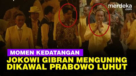 Momen Kedatangan Jokowi Dan Gibran Hebohkan Munas Golkar Dikawal