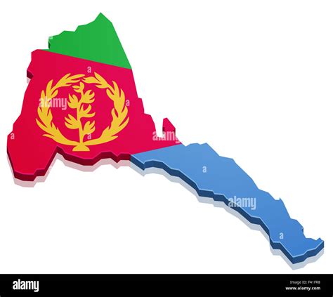 Karte Von Eritrea Stockfotografie Alamy