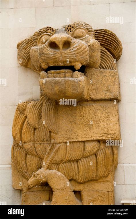 Lionof Allat Statue Palmyra Syria Syrian Museum Damascus Stock Photo