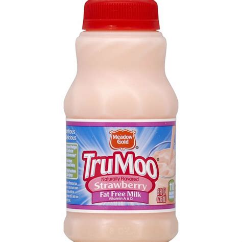 Trumoo Milk Fat Free Strawberry Fluid Ounce Plastic Bottle Oz