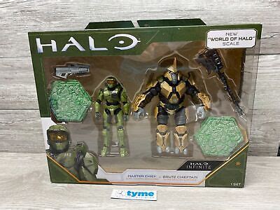 HALO 4 World Of Halo Master Chief Vs Brute Chieftain 2 Pack 4 Figures