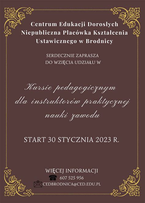 Rozpoczynamy Nab R Na Kurs Pedagogiczny Dla Instruktor W Praktycznej