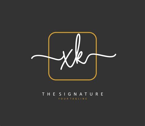 X K Xk Initial Letter Handwriting And Signature Logo A Concept Handwriting Initial Logo With