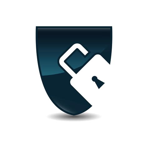 Shield Security Icon Shield And Padlock Protection Logo Shield Concept 3d Design Emblem