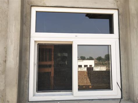 White Residential UPVC Sliding Window With Mosquito Net Thickness Of