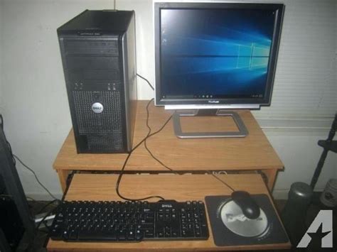 Dell Preowned Desktop Computer Full Set Core 2 Duo Screen Size 155