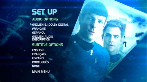 Star Trek Into Darkness 2013 Dvd Movie Menus