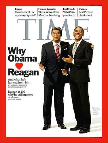 The Belgium Free Press Obama Reagan Time Magazine Cover Front And Back