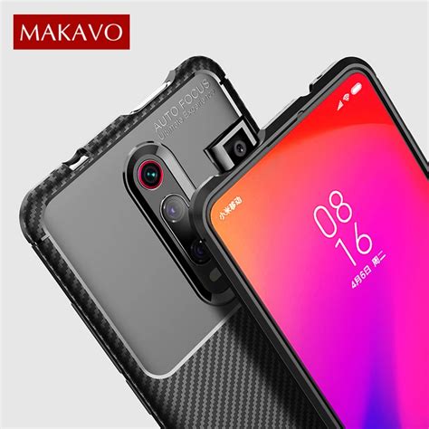 For Xiaomi Redmi K Pro Case Soft Silicon Back Cover Carbon Fiber