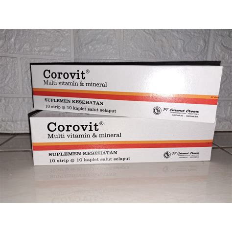 Jual Corovit Tablet Multivitamin Daya Tahan Tubuh 1 Strip Isi 10