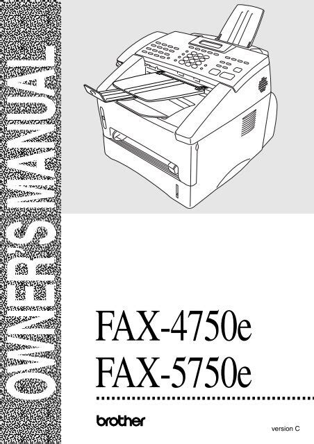 Brother Fax 4750e Users Guide