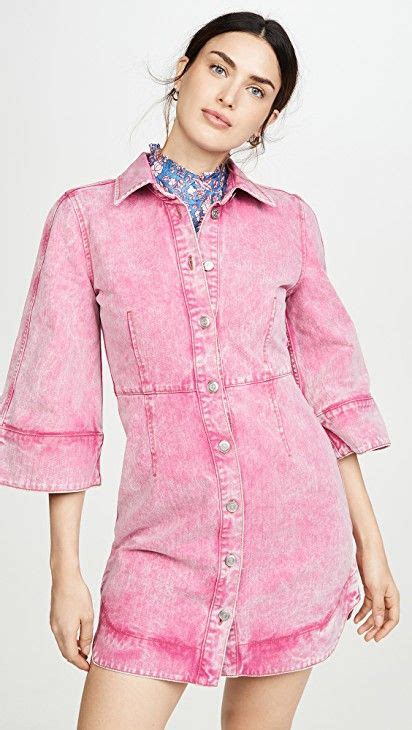 Pink Dress Shopbop Denim Dress Denim Wash Informal Dress